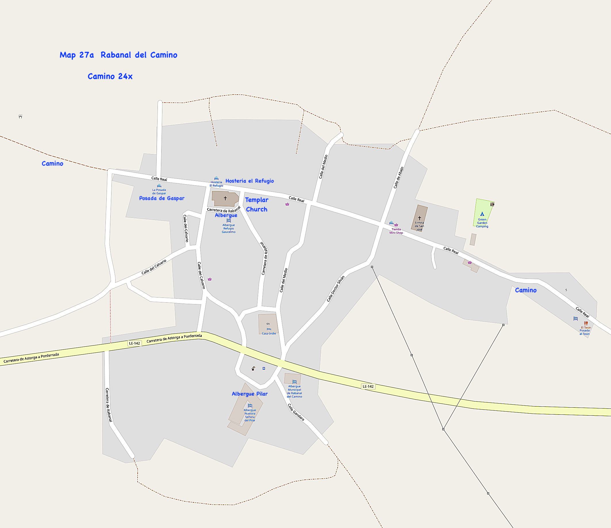 Rabanal del Camino - Village Map 
