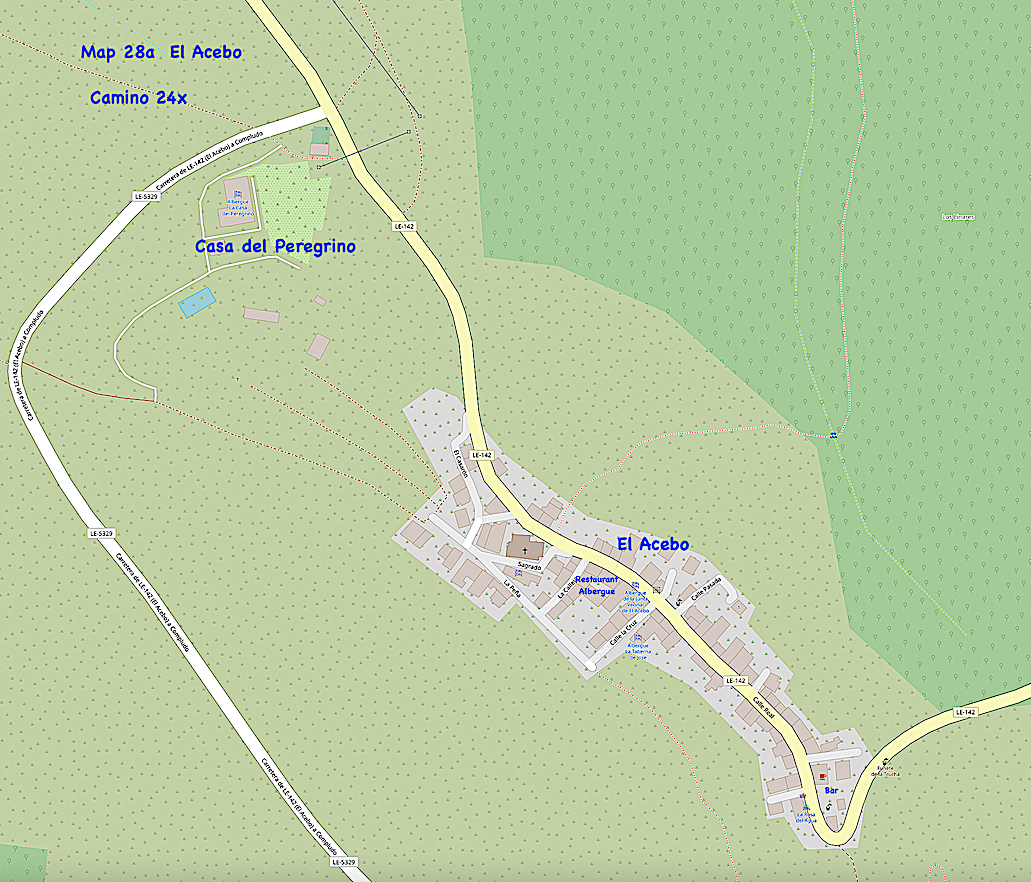 El Acebo -  Village Map 