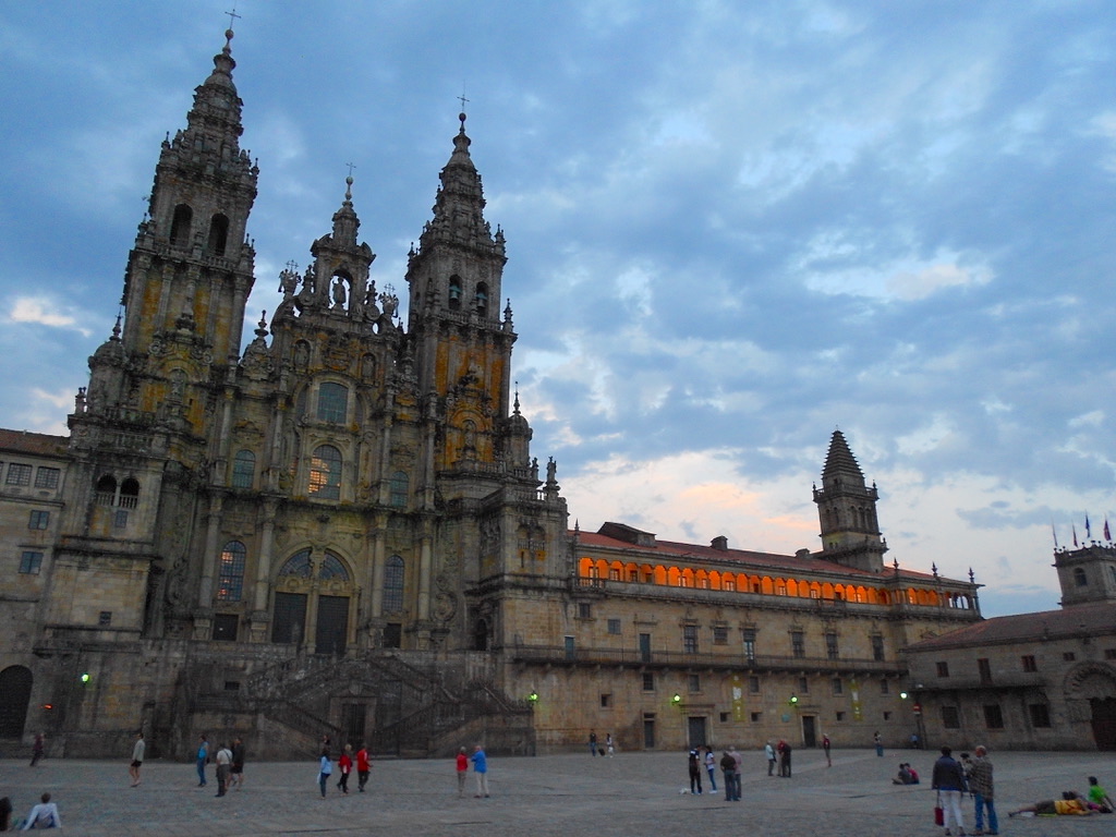 Cathedral Santiago de Compostela evening 