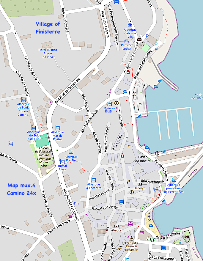 Map Village of Finisterre - Center