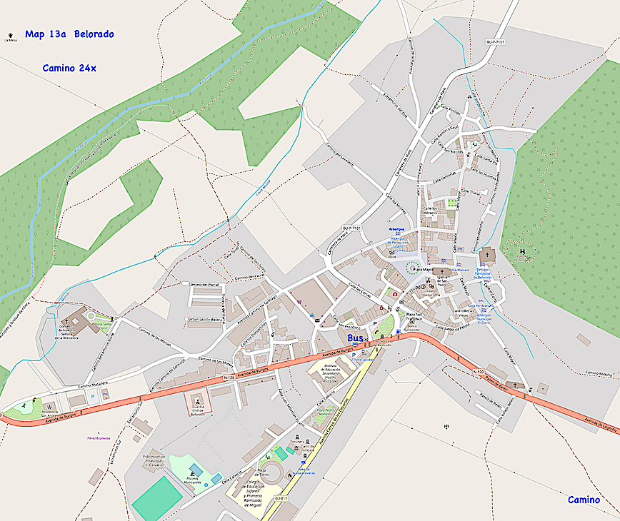 map 13a - village of belorado