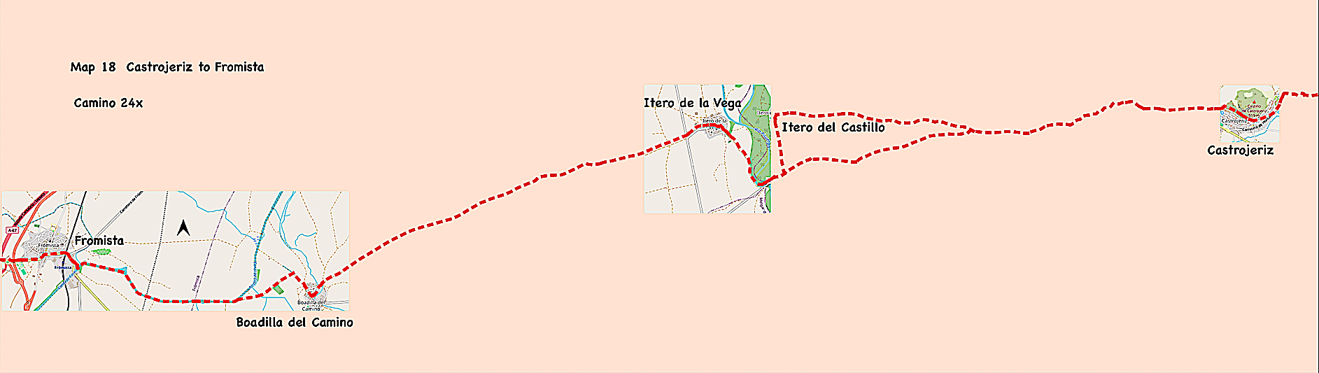 Map 18 Castrojeriz to Fromist