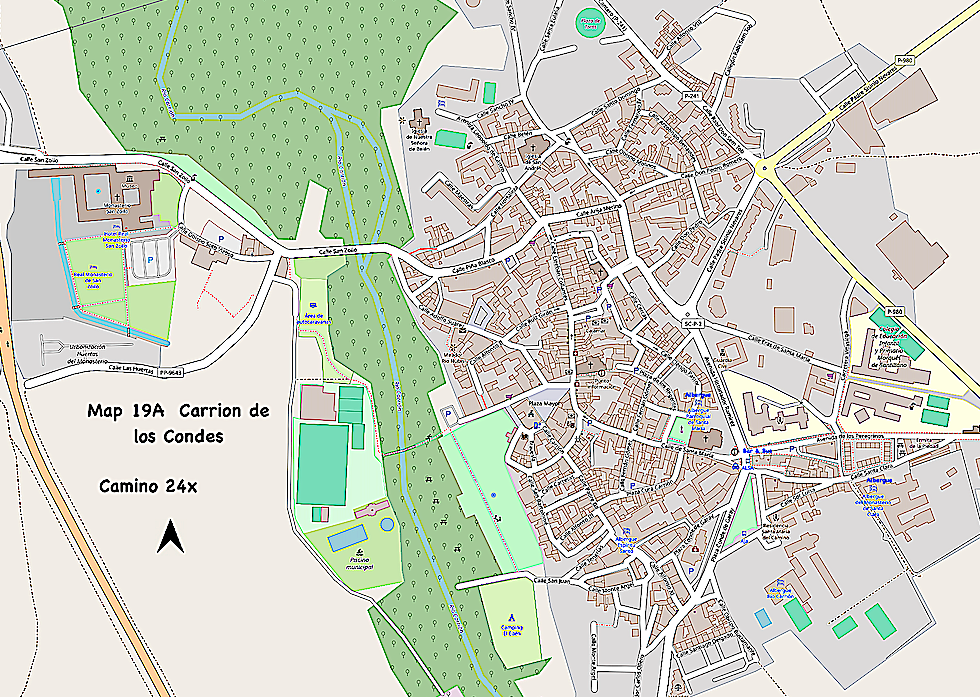 Map 19a Village of Carrion de los Condes