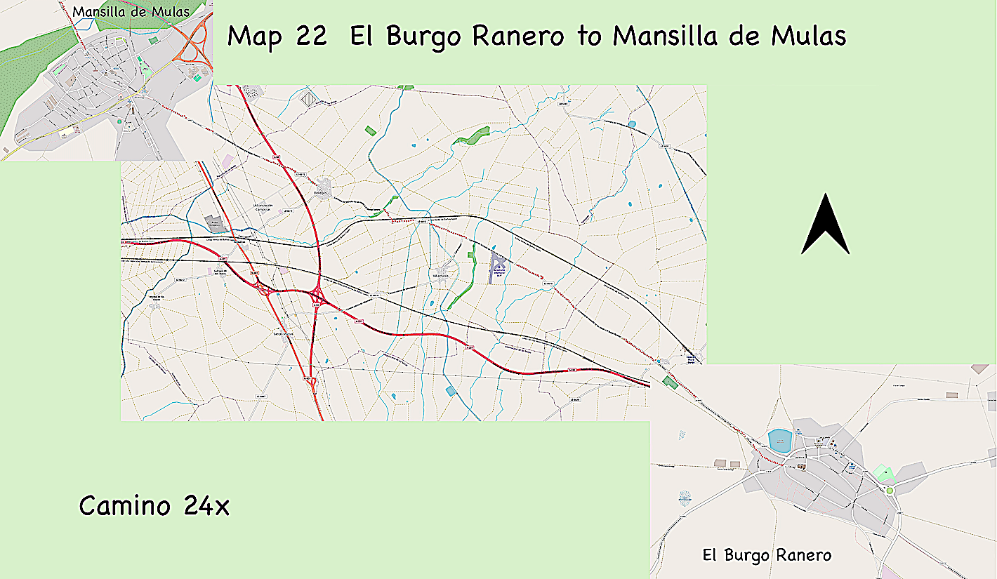 Map # 22  El Burgo Ranero to Mansilla de Mulas 
