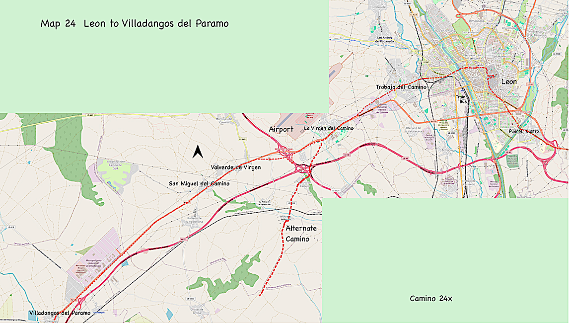 Map # 24 Leon to Villadangos del Paramo