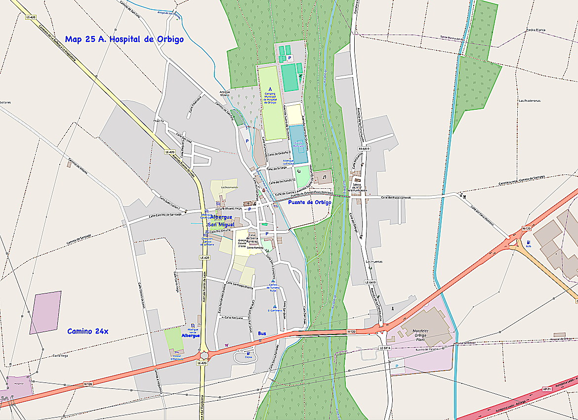 Map 25a - Village of Hospital de Orbigo