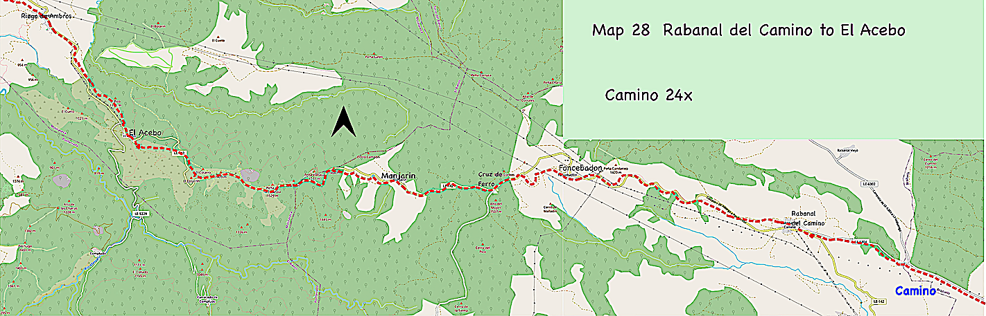 Map 28 - Rabanal del Camino to El Acebo