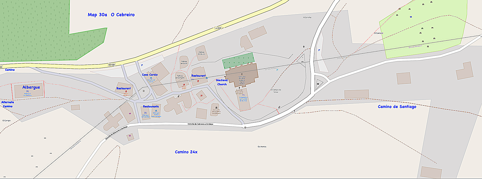 Map 30a - Village of O Cebreiro