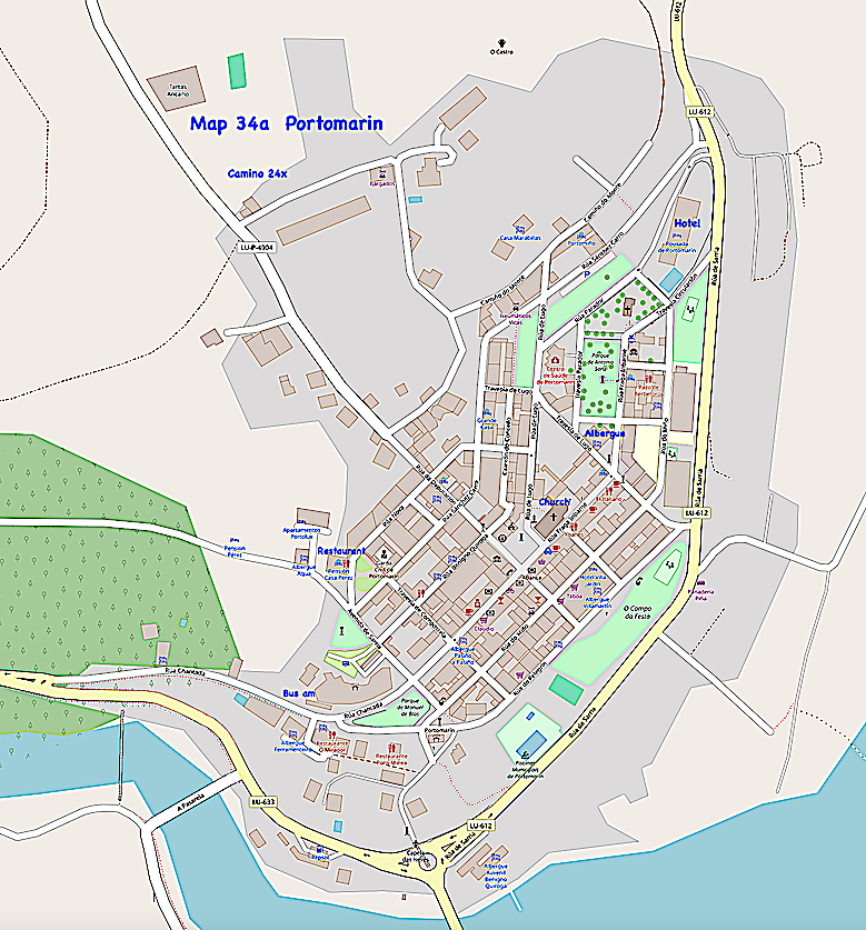 Map 34a - Village of Portomarin