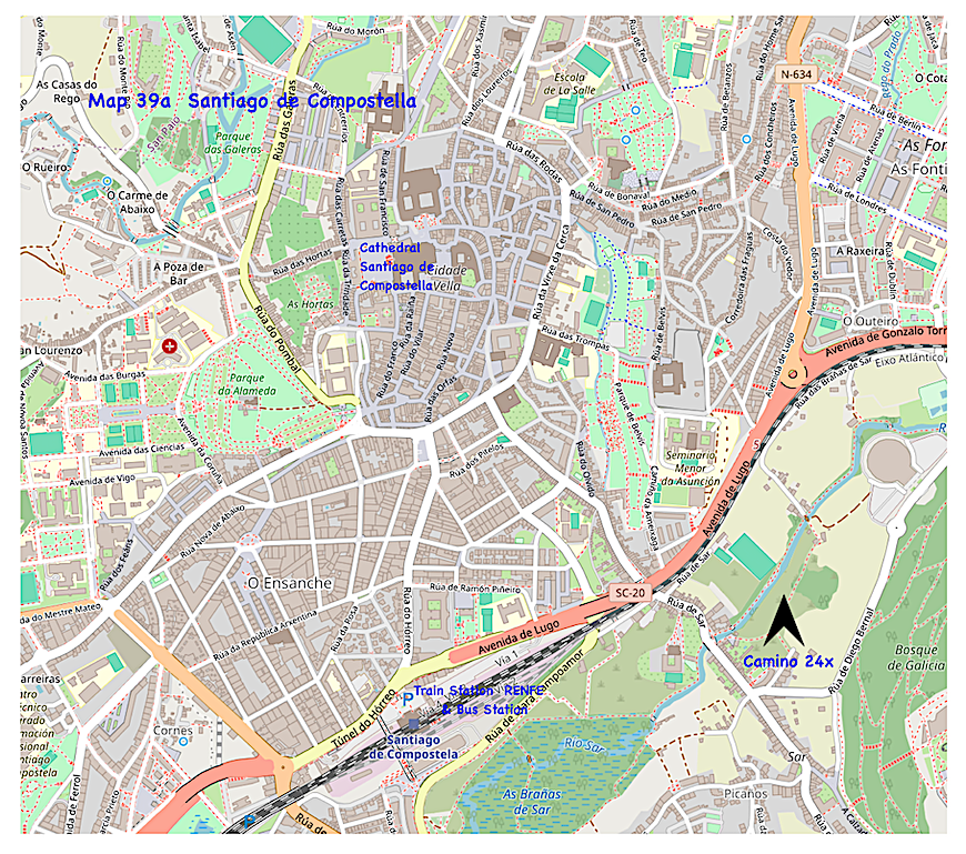 Map 39a - Santiago de Compostella