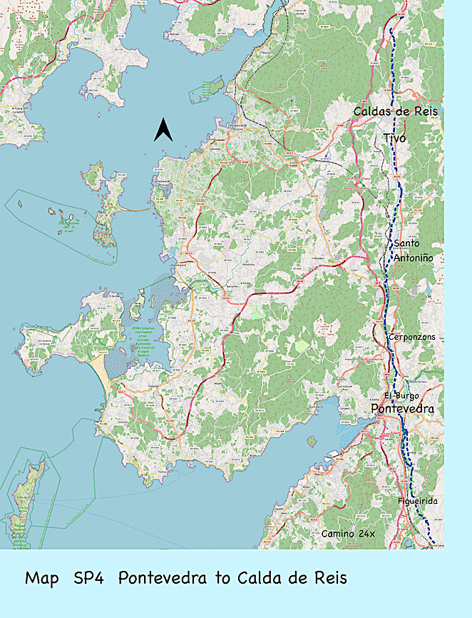 Map SP 4 - Pontevedra - Caldas de Reis